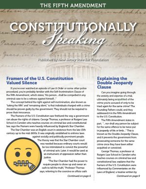 Constitutionally Speaking - The Fifth Amendment